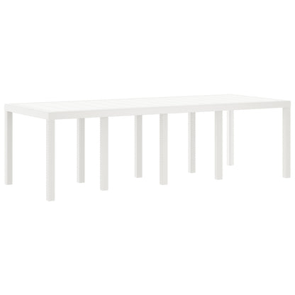 Garden Table White 250x100x73 cm Poly Rattan, vidaXL Garden Table White 100x100x73 cm Poly Rattan, vidaXL Garden Table White 150x100x73 cm Poly Rattan