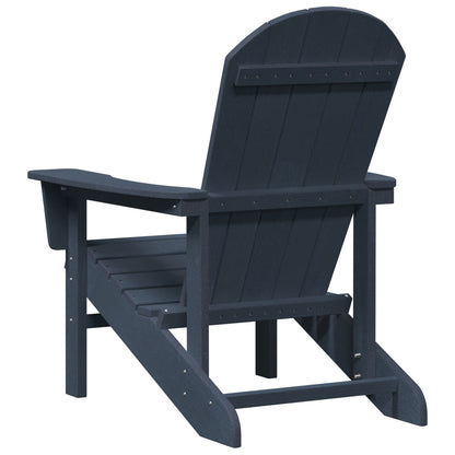 Navy Blue HDPE Adirondack Chairs Set of 2 - 74x82x90 cm | vidaXL