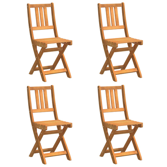Solid Wood Acacia Folding Garden Chairs Set - Durable & Stylish