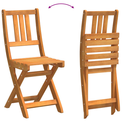 Solid Wood Acacia Folding Garden Chairs Set - Durable & Stylish