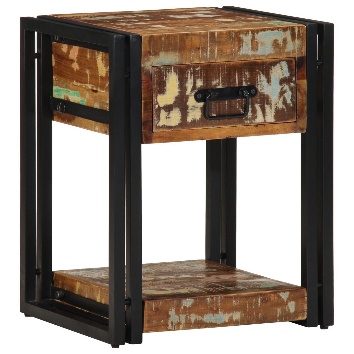 Solid Wood Reclaimed Bedside Cabinet 40x35x50 cm - Eco-Friendly Design