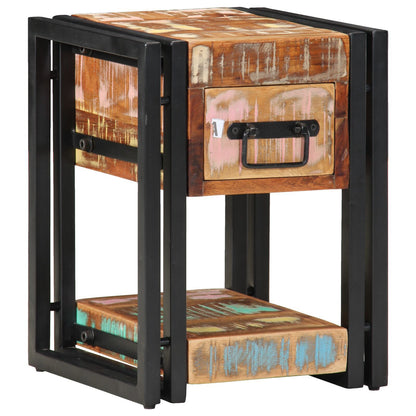 Solid Reclaimed Wood Nightstands Set - 2 pcs, 40x40x40 cm