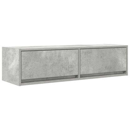 Concrete Grey TV Cabinet, Engineered Wood 100x31x25.5 cm