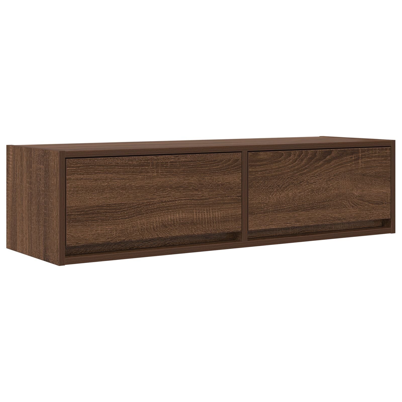 Brown Oak TV Cabinet 100x31x25.5 cm - Engineered Wood Design