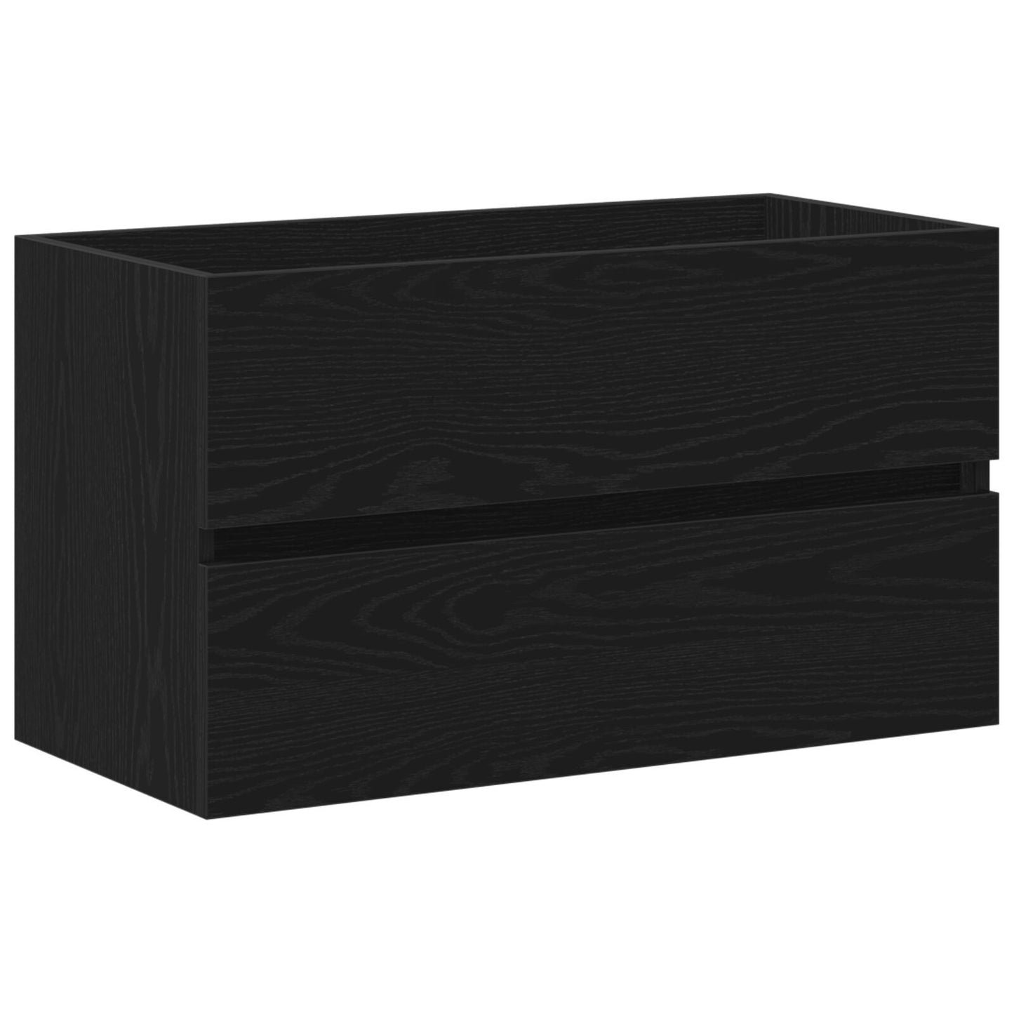 Black Oak Sink Cabinet, 80x38.5x45 cm, Engineered Wood