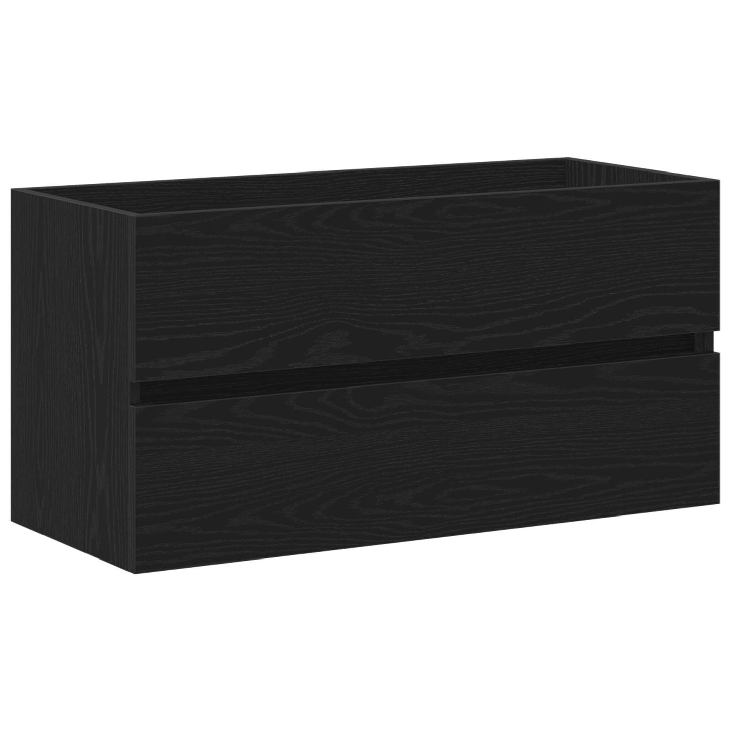 Elegant Black Oak Sink Cabinet 90x38.5x45 cm - Engineered Wood