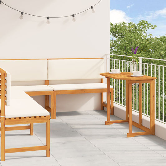 4-Piece Garden Dining Set with Cushions - Solid Acacia Wood