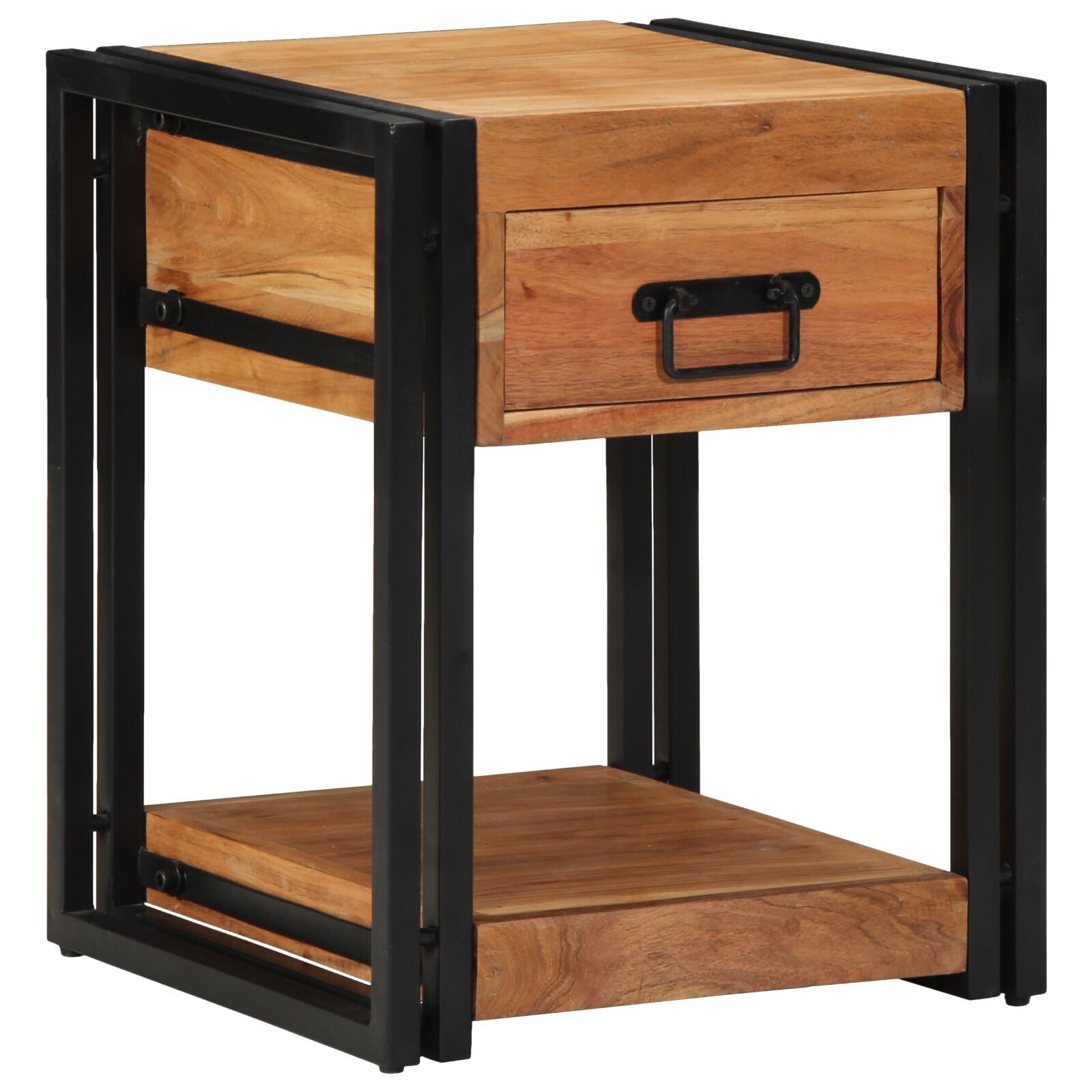Solid Acacia Wood Nightstand 40x40x50 cm - Stylish & Durable
