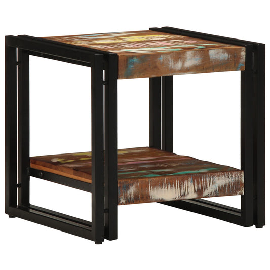 Coffee Table Multicolour 40x50x38 cm Solid Wood Reclaimed
