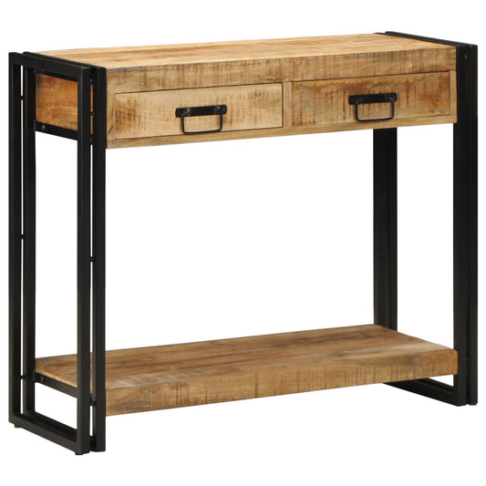 Console Table 90x33x75 cm Solid Rough Wood Mango