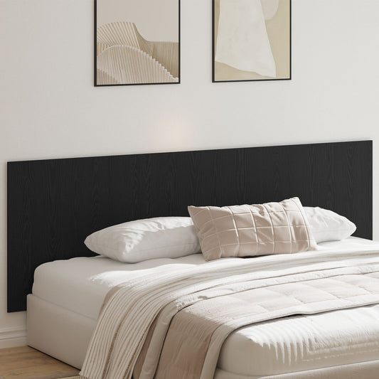 Black Oak Engineered Wood Wall Headboard 240x80 cm