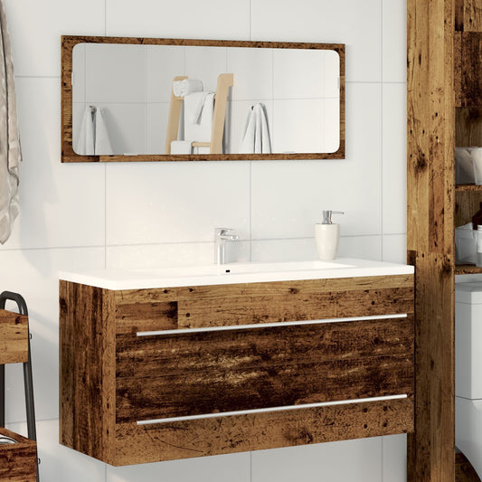 Rustic Bathroom Sink Cabinet, 100x38.5x48 cm, Engineered Wood