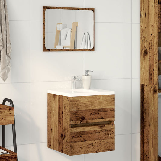 Rustic Sink Cabinet, Old Wood, 41x38.5x45 cm - Engineered Wood