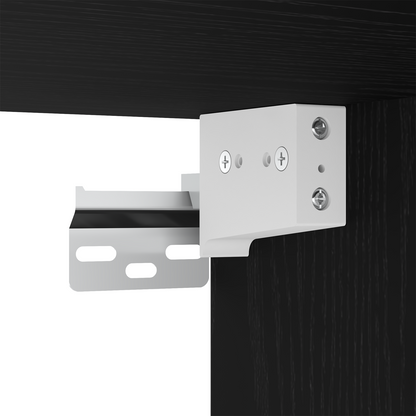 3 Piece TV Cabinet Set Wall-Mounted Black Oak Engineered Wood