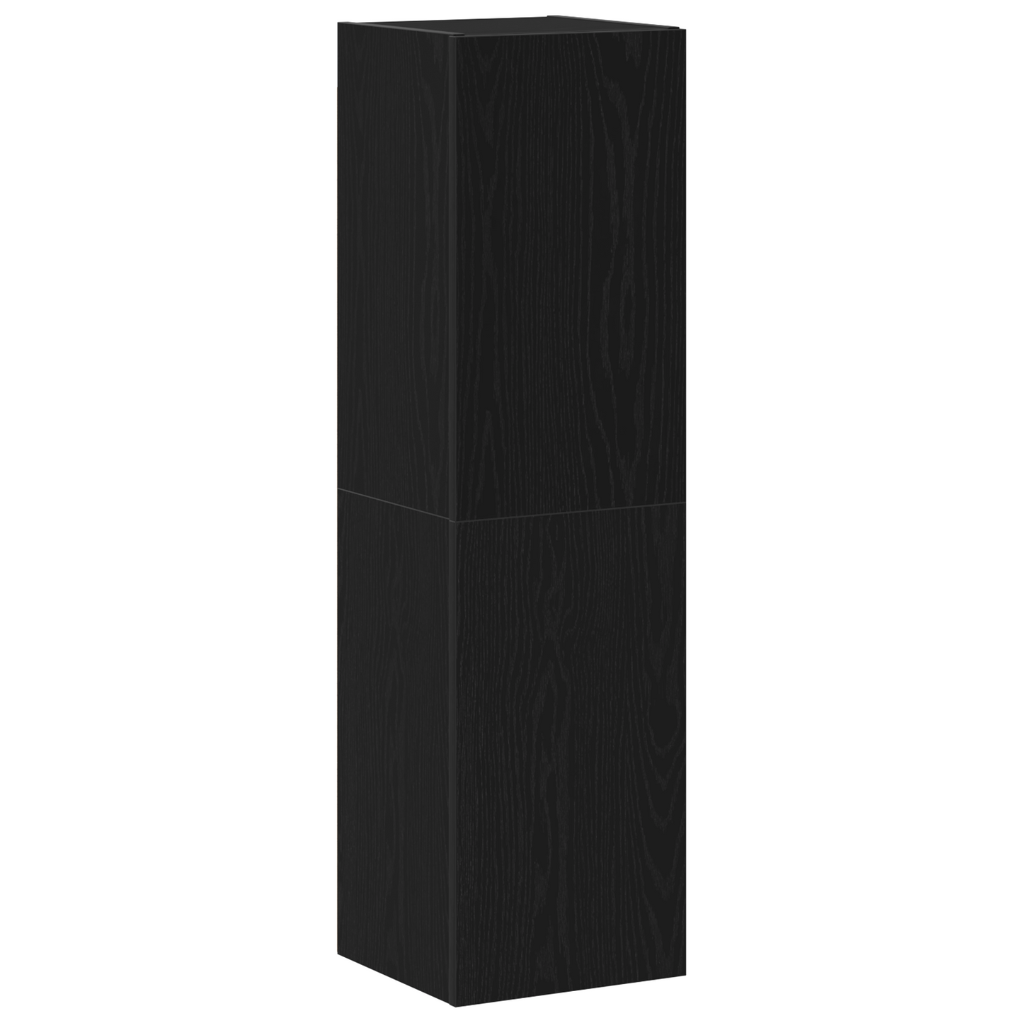 5 Piece TV Cabinet Set Wall-mounted Black Oak Engineered Wood