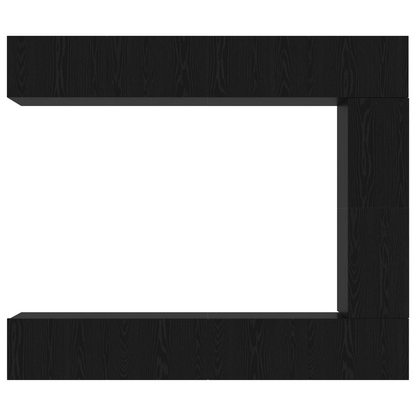 5 Piece TV Cabinet Set Wall-mounted Black Oak Engineered Wood