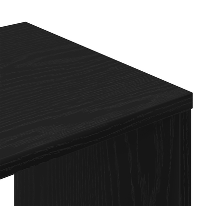 8 Piece TV Cabinet Set Wall-mounted Black Oak Engineered Wood