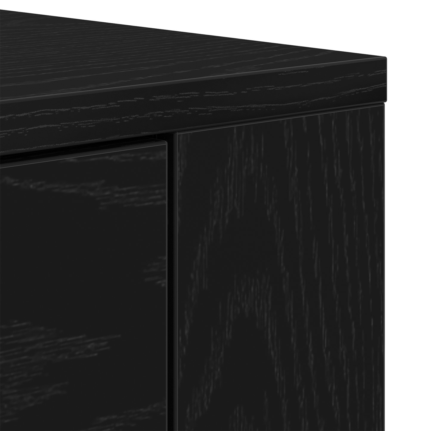 Highboard Black Oak Engineered Wood