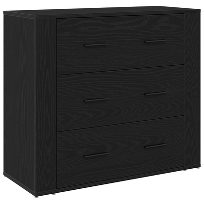 Highboard Black Oak Engineered Wood