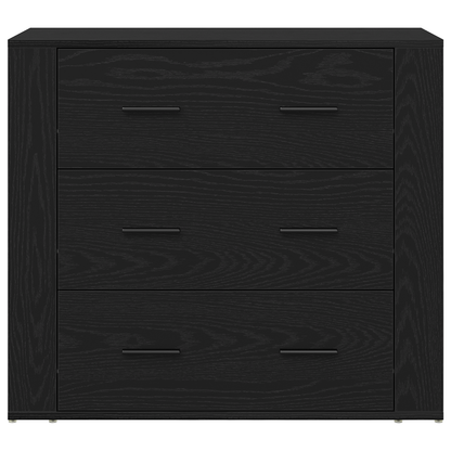 Highboard Black Oak Engineered Wood