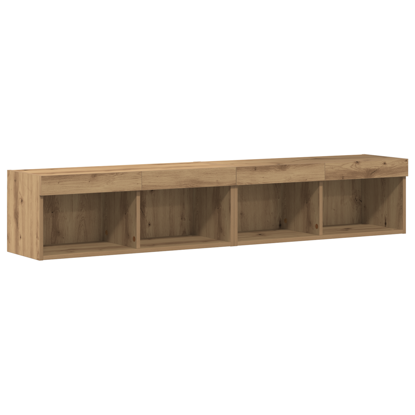 TV Wall Cabinets with LED Lights 2 pcs Artisan Oak 80x30x30 cm