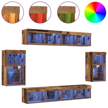 Floating Shelf 2 pcs Old Wood 40x28.5x40 cm Engineered Wood
