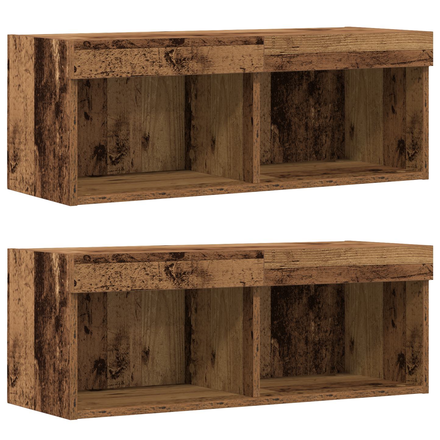 Floating Shelf 2 pcs Old Wood 40x28.5x40 cm Engineered Wood