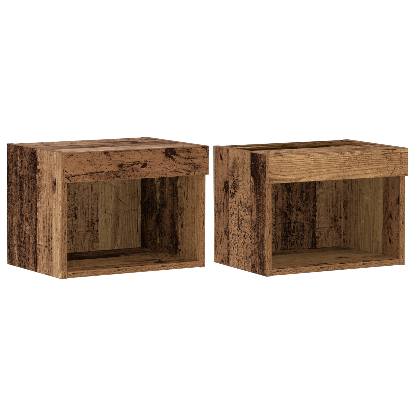 Floating Shelf 2 pcs Old Wood 40x28.5x40 cm Engineered Wood