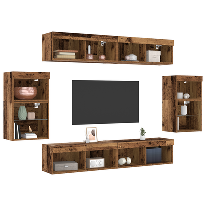 Floating Shelf 2 pcs Old Wood 40x28.5x40 cm Engineered Wood
