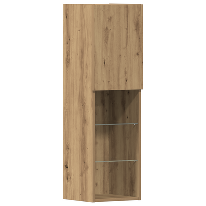 TV Cabinet with LED Lights Artisan Oak 40.5x30x102 cm