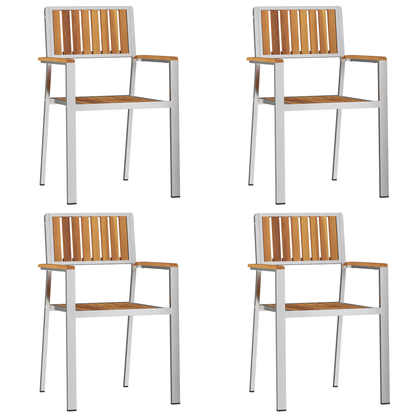 5 Piece Garden Dining Set Solid Wood Acacia