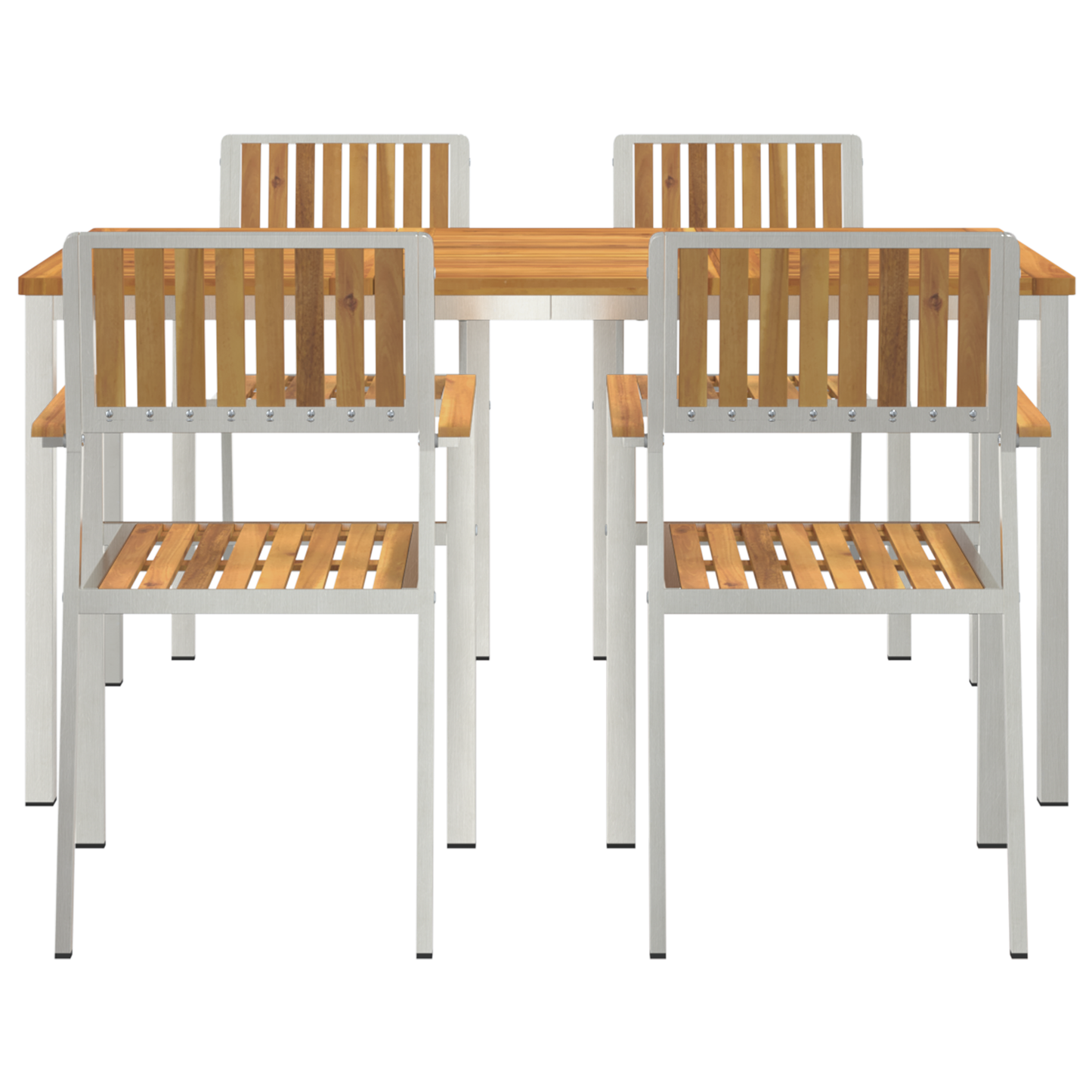 5 Piece Garden Dining Set Solid Wood Acacia