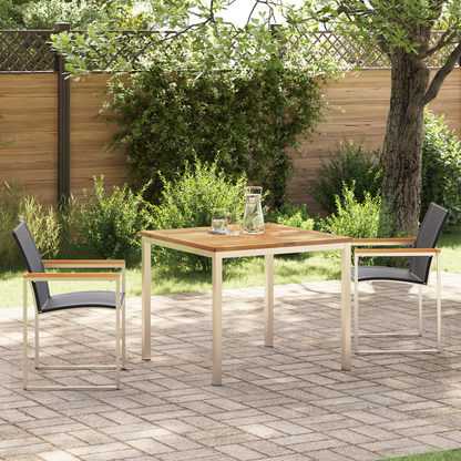 3 Piece Garden Dining Set Solid Wood Acacia