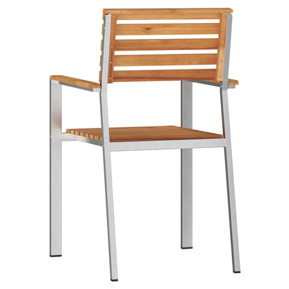Stacking Garden Chairs 6 pcs 54.5x56x89 cm Solid Wood Teak