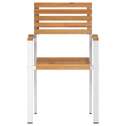 Stacking Garden Chairs 6 pcs 54.5x56x89 cm Solid Wood Teak
