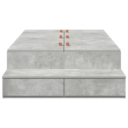 Storage Bed Frame Concrete Grey 90x200 cm