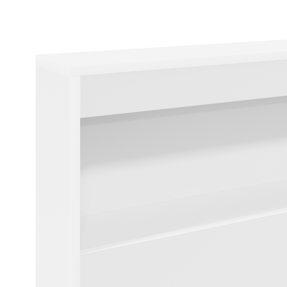 Bookcase Bed White 180x200 cm Engineered Wood