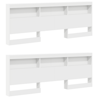 Bookcase Bed White 180x200 cm Engineered Wood