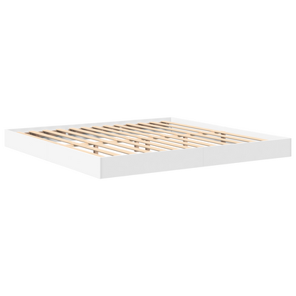 Bookcase Bed White 180x200 cm Engineered Wood