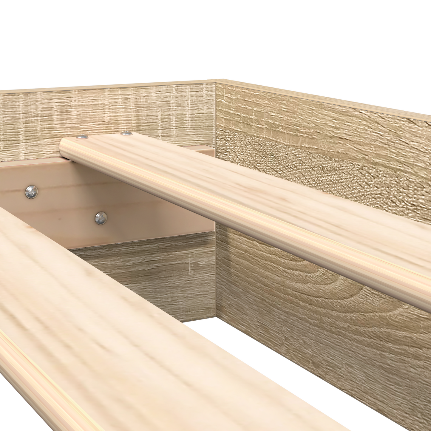 Bookcase Bed Sonoma Oak 180x200 cm Engineered Wood