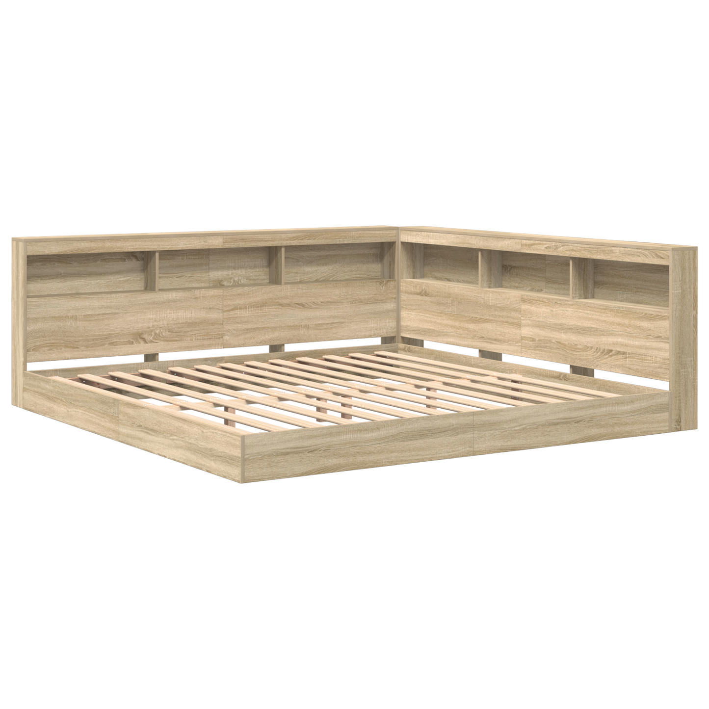 Bookcase Bed Sonoma Oak 180x200 cm Engineered Wood