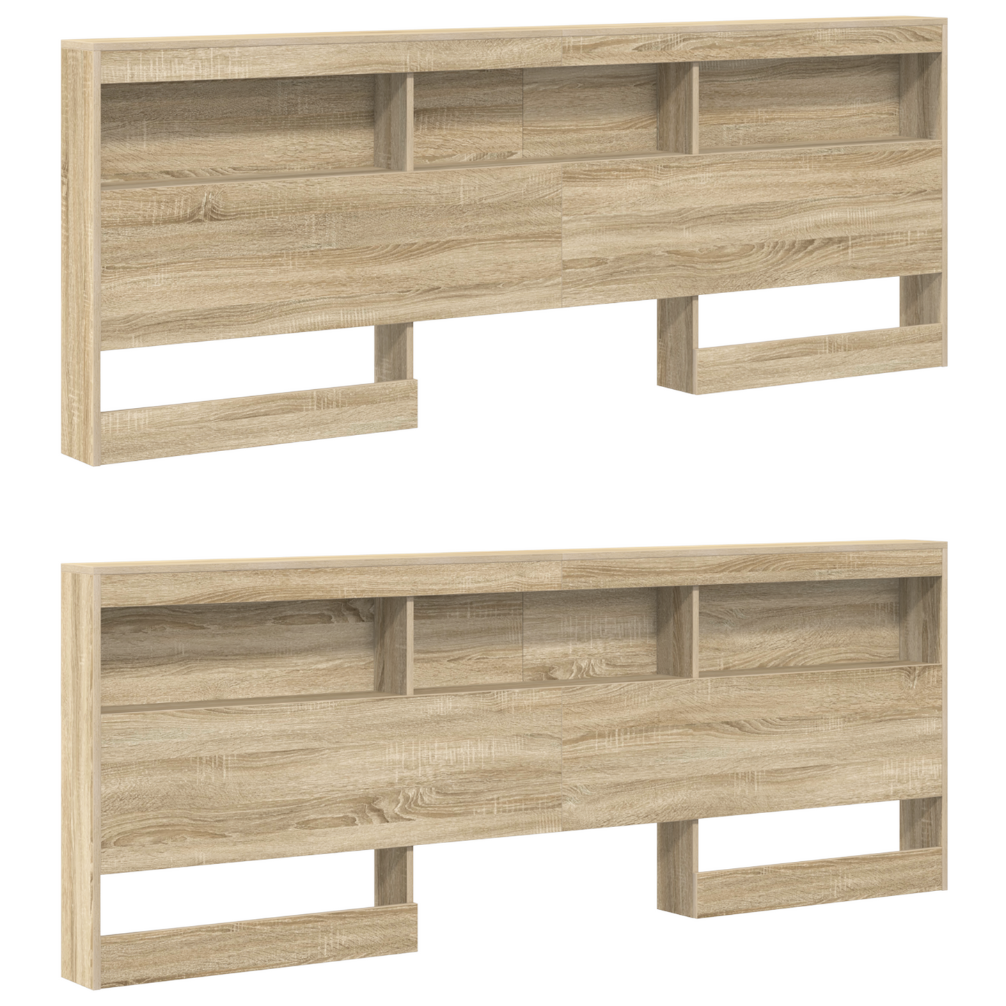 Bookcase Bed Sonoma Oak 180x200 cm Engineered Wood