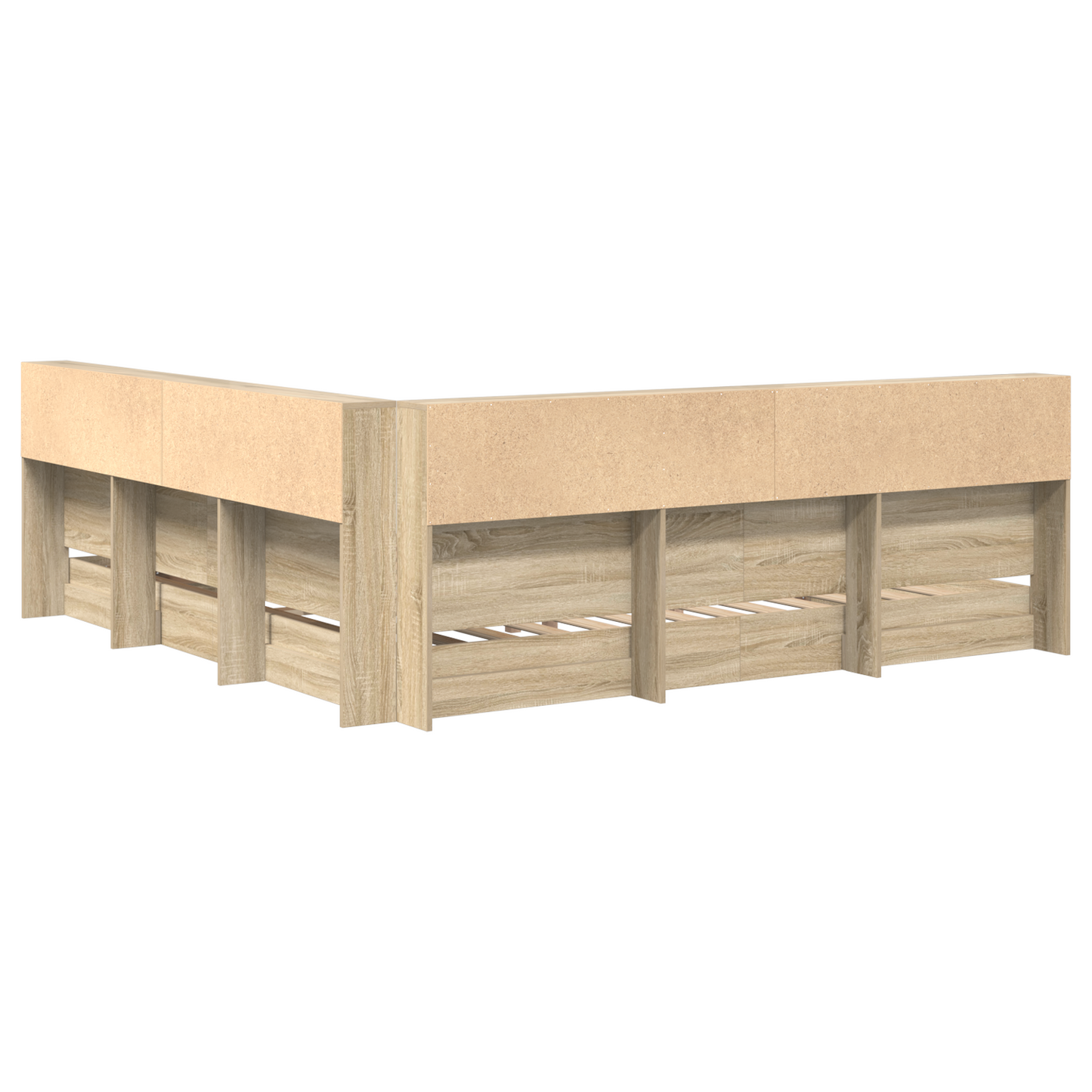 Bookcase Bed Sonoma Oak 180x200 cm Engineered Wood