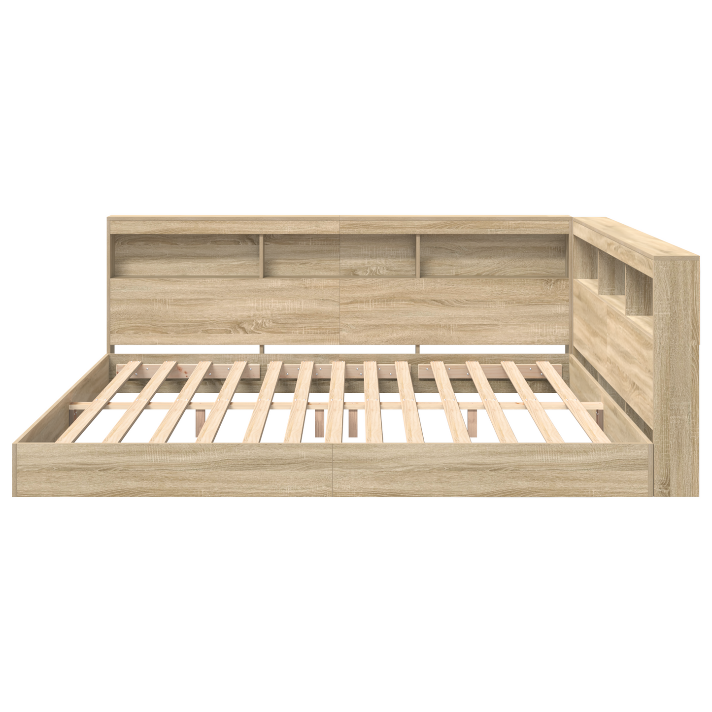 Bookcase Bed Sonoma Oak 180x200 cm Engineered Wood