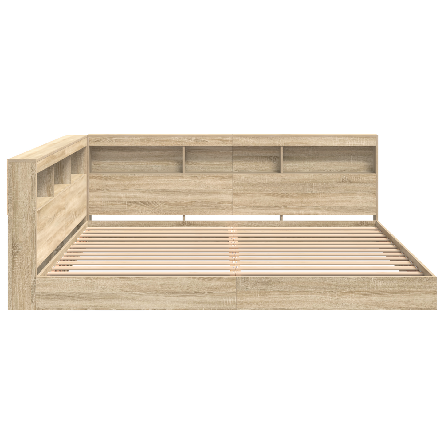 Bookcase Bed Sonoma Oak 180x200 cm Engineered Wood