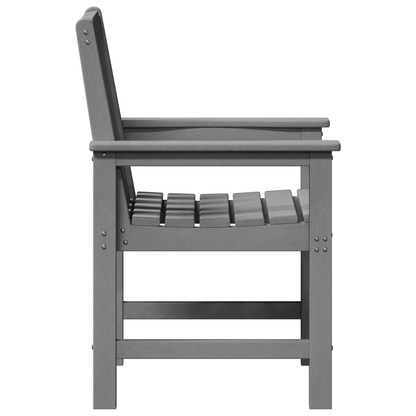 Garden Dining Chairs 4 pcs Light Grey 65.5x55.5x88 cm HDPE