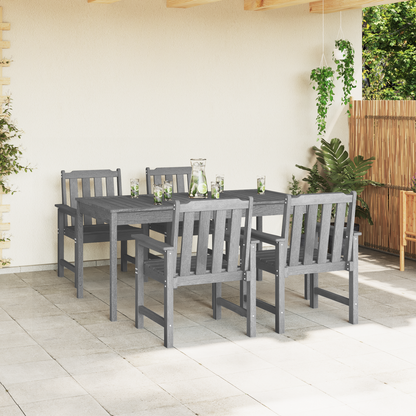 Garden Dining Chairs 4 pcs Light Grey 65.5x55.5x88 cm HDPE