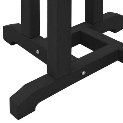 3 Piece Garden Bar Set Black HDPE