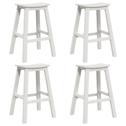 Bar Stools 6 pcs White HDPE