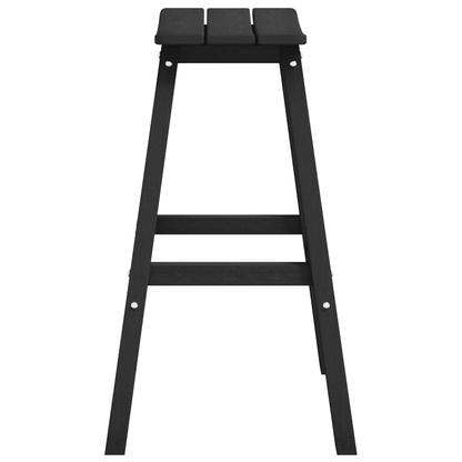Bar Stools 6 pcs Black HDPE